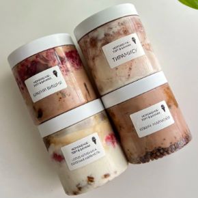 Мороженое-торт в банках, Donut ice cream, Корпусное мороженое. Готовим без мороженицы (Zefirki_marmelad)