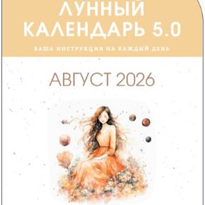 [mama.astro] Лунный календарь 5.0. Ваша инструкция на каждый день (Август 2026)