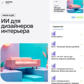 [EDPRO] Мини-курс ИИ для дизайнеров интерьера