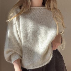 [Вяжи.ру, aegyoknit] Volare — воздушный пуловер-блуза из мохера спицами (2026)