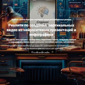 [Дмитрий Зверев] Реалити по созданию вертикальных видео из нейросетевых презентаций и инфографики (2026)