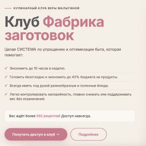 Фабрика заготовок 3. Тариф Расширенный (Вера Малыгина)