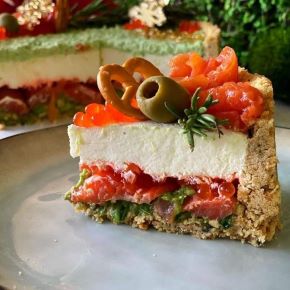[Brutal_cakes] Закусочный чизкейк без выпечки Авокадо-красная рыба-икра (2026)