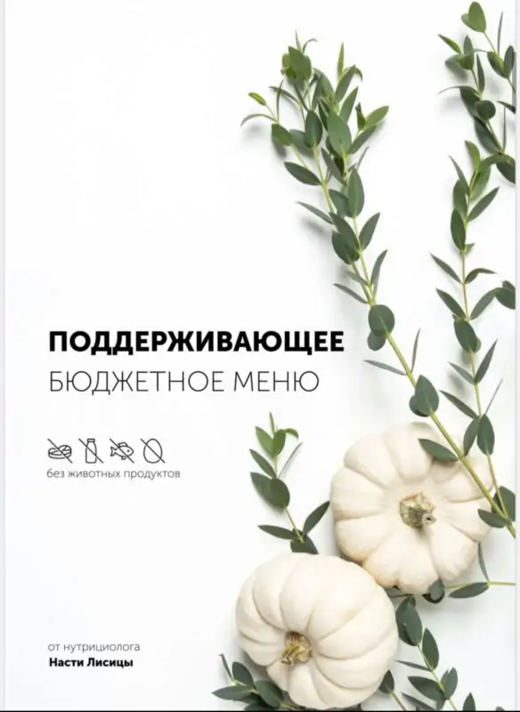 бюджетное меню (веган)