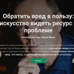 [Сергей Фаер] Обратить вред в пользу: искусство видеть ресурс в проблеме (2025)