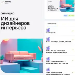 [EDPRO] Мини-курс ИИ для дизайнеров интерьера